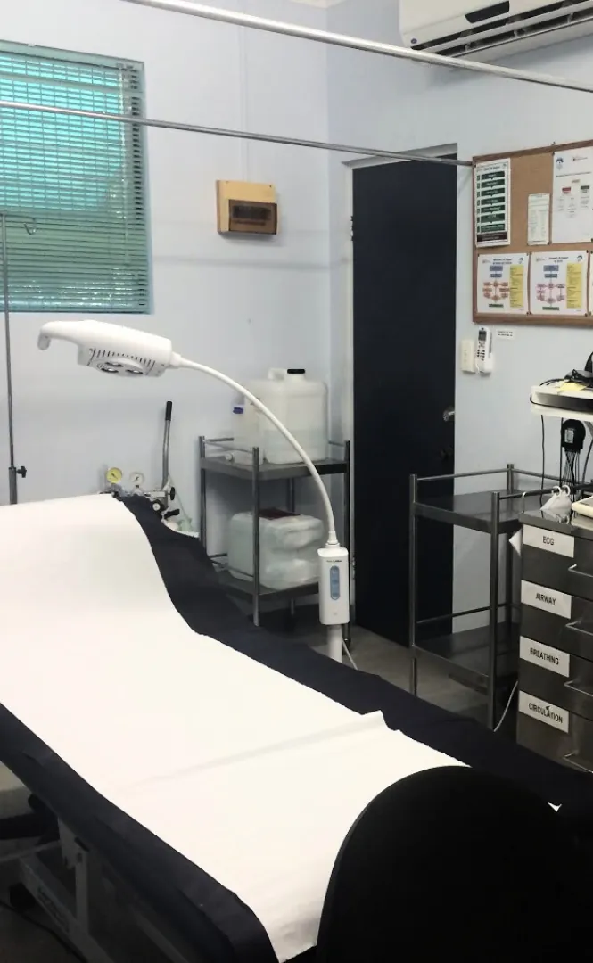 A treatment room at Cavenagh Medical Centre